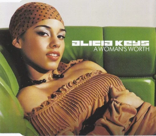 A Woman's Worth single cover by Alicia Keys, released February 11, 2002 on BMG Australia, J Records, BMG