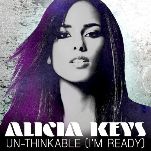 Un-Thinkable (I'm Ready) single cover by Alicia Keys, released 2009 on J Records
