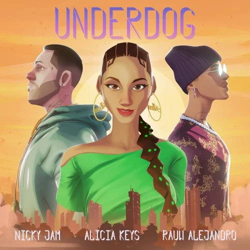 Underdog (Nicky Jam & Rauw Alejandro remix) remix album cover by Alicia Keys, released May 14, 2021 on RCA