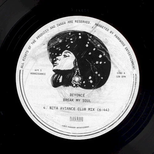 BREAK MY SOUL (Nita Aviance club mix) remix album cover by Beyoncé, released August 3, 2022 on Columbia, Parkwood Entertainment