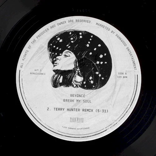 BREAK MY SOUL (Terry Hunter remix) remix album cover by Beyoncé, released August 3, 2022 on Columbia, Parkwood Entertainment