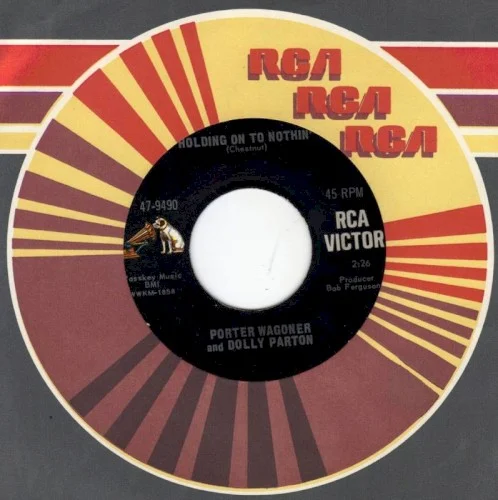 Dolly Parton: Just Between You and Me / Holding On to Nothin’ single cover