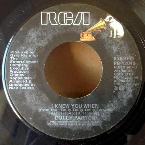 Dolly Parton: Old Flames Can't Hold a Candle to You / I Knew You When single cover