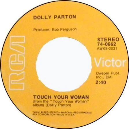 Dolly Parton: Touch Your Woman / Mission Chapel Memories single cover