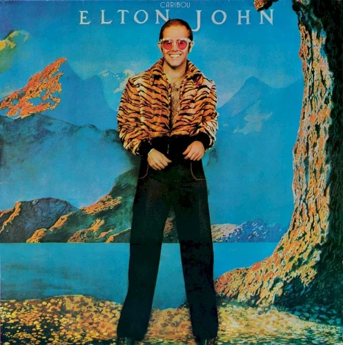 Caribou album cover by Elton John, released June 24, 1974 on The Rocket Record Company, DJM Records, MCA Records