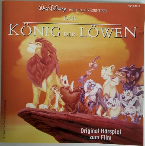 Der König der Löwen release cover by Elton John, released September 28, 1994 on Karussell