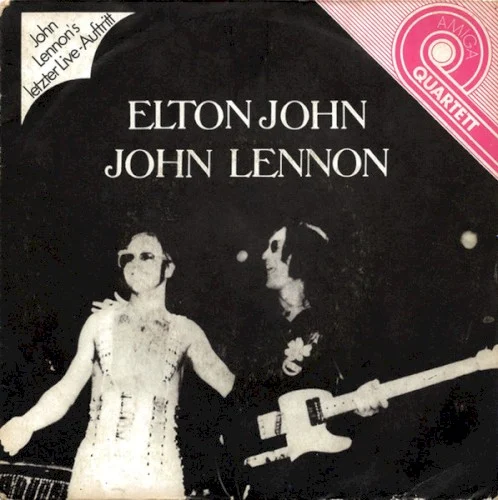 Elton John / John Lennon EP cover by Elton John, released 1981 on AMIGA