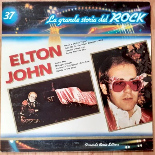 Elton John (La grande storia del rock) compilation album cover by Elton John, released 1981 on Armando Curcio Editore