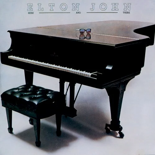 Here and There live album cover by Elton John, released 1976 on Mercury Records, The Rocket Record Company, PolyGram Records, Inc.