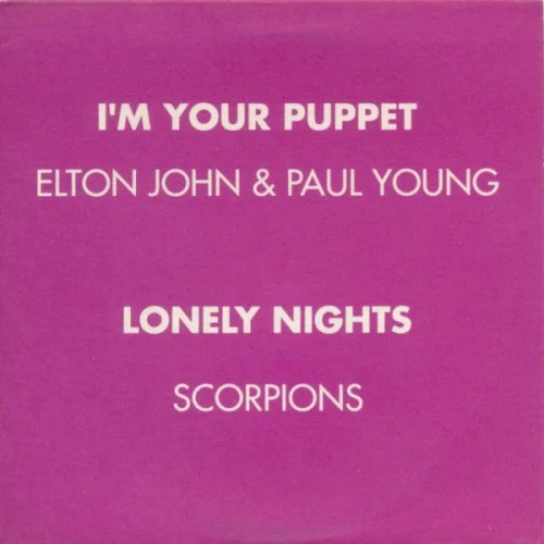 I’m Your Puppet / Lonely Nights single cover by Elton John, released 1994 on Mercury Records, PolyGram