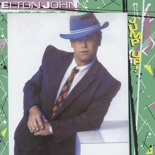 Jump Up! album cover by Elton John, released April 9, 1982 on The Rocket Record Company, UMC, Geffen