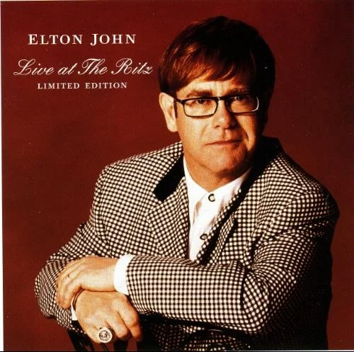 Live at The Ritz live album cover by Elton John, released 1999 on The Rocket Record Company
