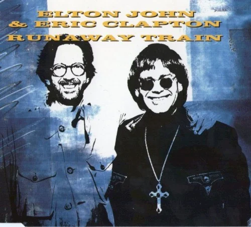 Runaway Train single cover by Elton John, released 1992 on MCA Records, Phonogram, The Rocket Record Company
