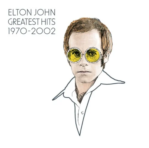 The Greatest Hits 1970-2002 compilation album cover by Elton John on Mercury Records