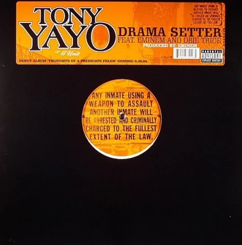 Drama Setter single cover by Eminem, released July 12, 2005 on G Unit, Interscope Records
