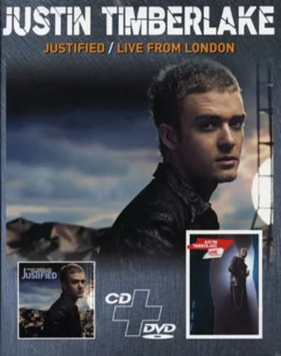 Justified / Live From London compilation album cover by Justin Timberlake, released 2004 on Jive