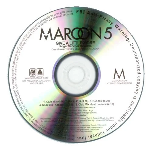 Give a Little More single cover by Maroon 5, released August 17, 2010