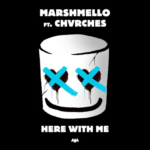 Here With Me single cover by Marshmello, released March 8, 2019 on Republic Records