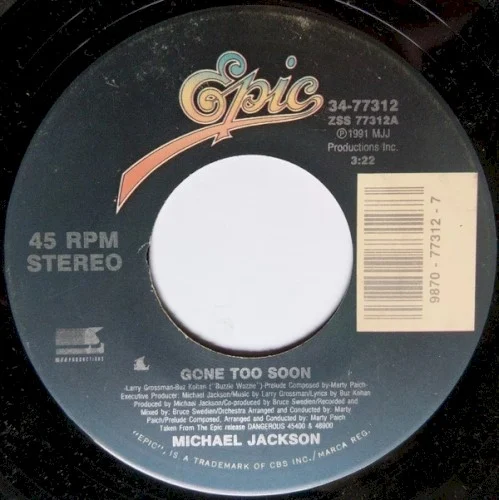 Michael Jackson: Gone Too Soon single cover