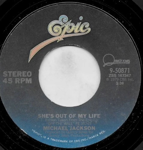 Michael Jackson: She’s Out of My Life single cover