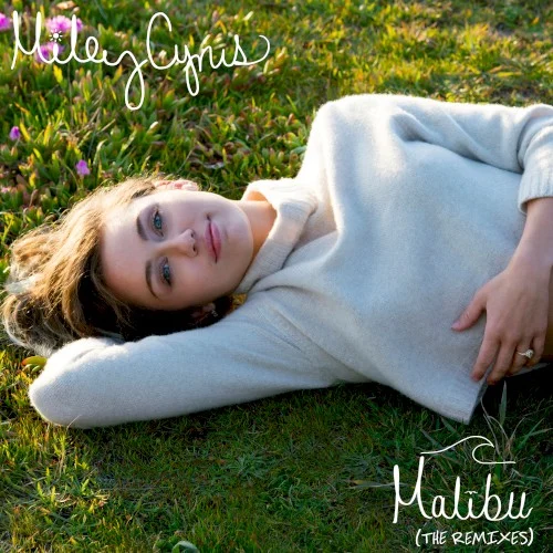 Malibu (The Remixes) compilation album cover by Miley Cyrus, released May 11, 2017 on RCA