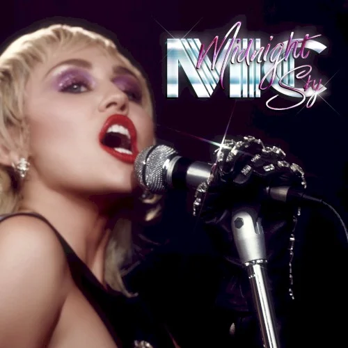 Midnight Sky single cover by Miley Cyrus, released August 14, 2020 on RCA