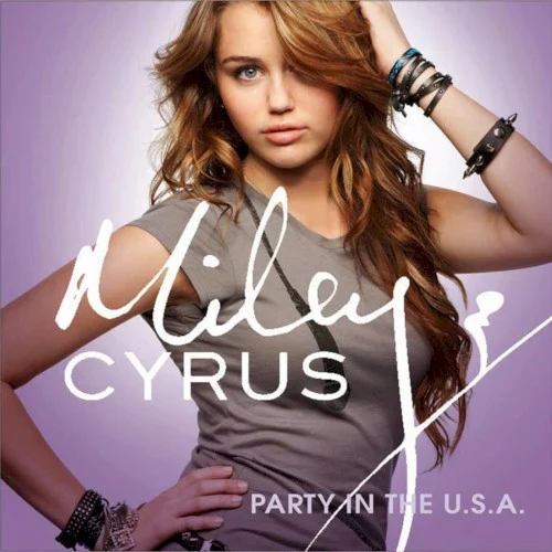 Party in the U.S.A. single cover by Miley Cyrus, released August 11, 2009 on Hollywood Records