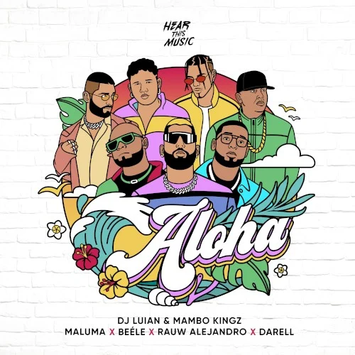 Aloha single cover by Rauw Alejandro, released March 5, 2021 on Hear This Music