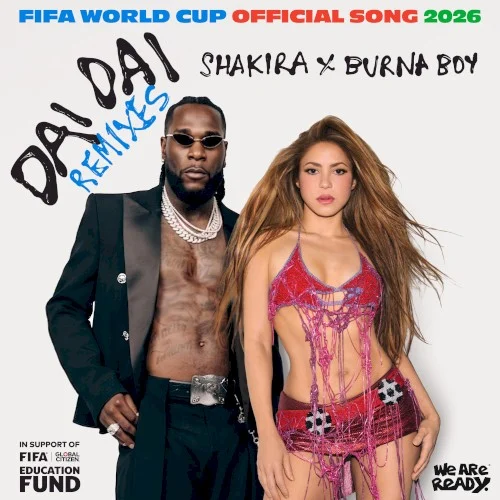 Dai dai (remixes) remix album cover by Shakira, released June 25, 2026 on Sony Music | Latin