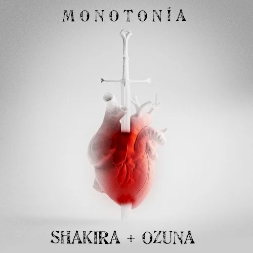 Monotonía single cover by Shakira, released October 19, 2022