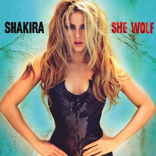 She Wolf album cover by Shakira, released October 9, 2009 on Epic, Sony Music