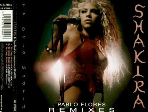 Te dejo Madrid (Pablo Flores remixes) remix album cover by Shakira, released 2002 on Columbia