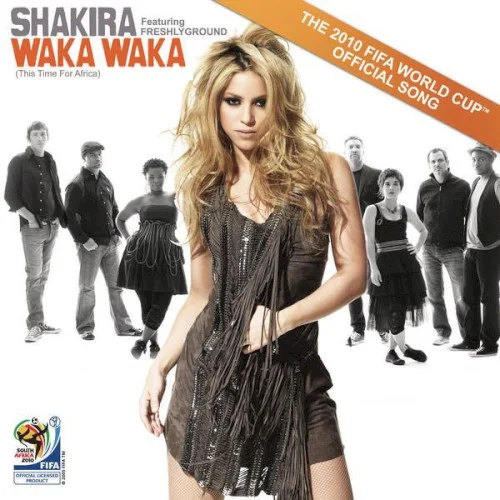 Waka Waka: This Time for Africa single cover by Shakira, released May 7, 2010 on Sony Music Entertainment (Holland) B.V., Epic