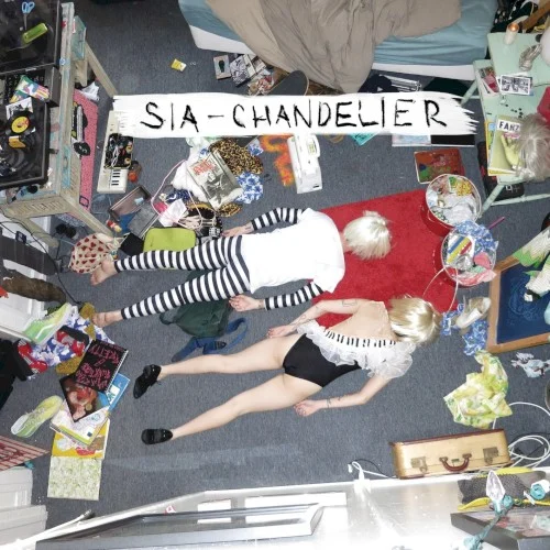 Chandelier single cover by Sia, released March 17, 2014 on Monkey Puzzle Records, RCA Records, RCA