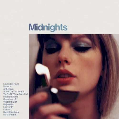 Midnights album cover by Taylor Swift, released October 21, 2022