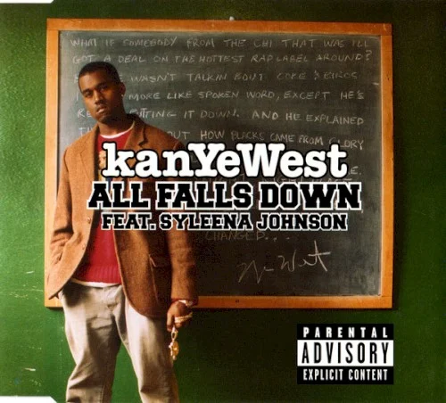 All Falls Down single cover by Ye, released June 7, 2004 on Roc‐A‐Fella Records