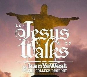 Jesus Walks single cover by Ye, released 2004 on Roc‐A‐Fella Records
